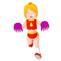 Cute cheerleader cartoon