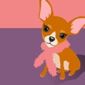 Illustration of a cute Chihuahua Dog sitting