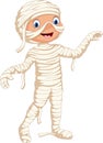 Cute child in a Halloween mummy costume