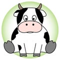 Illustration of a cute cow a child seems to appreciate