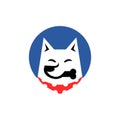 Illustration of a cute dog biting a bone, good for dog food logo or pet food logo Royalty Free Stock Photo