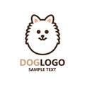 Illustration of cute dog logo on white background