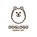 Illustration of cute dog logo on white background