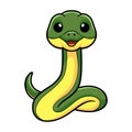 Cute easten racer snake cartoon