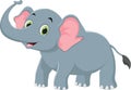 Illustration of cute elephant cartoon