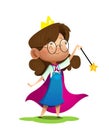 Illustration of a cute girl dressed like princess Royalty Free Stock Photo