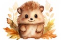 illustration cute hedgehog Royalty Free Stock Photo