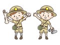 Illustration of cute kids of adventurer