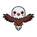 Cute little eagle cartoon flying Royalty Free Stock Photo