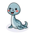 Cute little elasmosaurus dinosaur cartoon Royalty Free Stock Photo