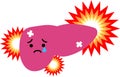 Illustration of a cute liver