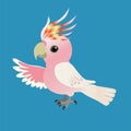 An illustration of a cute Major Mitchell`s cockatoo