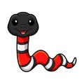 Cute milk snake or milksnake cartoon