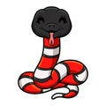 Cute milk snake or milksnake cartoon