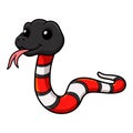 Cute milk snake or milksnake cartoon