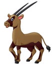 Cute oryx cartoon Royalty Free Stock Photo