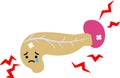 Illustration of a cute pancreas and spleen