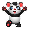 Cute bear illustrationcute panda illustration Royalty Free Stock Photo