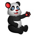 Cute bear illustrationcute panda illustration Royalty Free Stock Photo