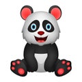 Cute bear illustrationcute panda illustration Royalty Free Stock Photo