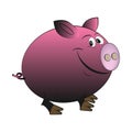 Illustration of cute pretty pig Royalty Free Stock Photo