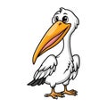 Cute stork cartoon on white background Royalty Free Stock Photo