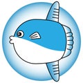 Illustration of a cute sunfish a child seems to appreciate.