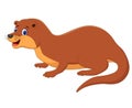 Illustration of Cute Weasel Animal