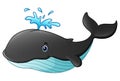 Cute whale cartoon Royalty Free Stock Photo