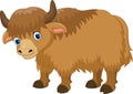 Illustration of cute yak cartoon Royalty Free Stock Photo