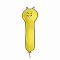 illustration of a cute yellow character balloon