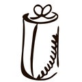 Illustration of gift icon on white background