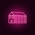 illustration of 3d building icon. Elements of 3d building in neon style icons. Simple icon for websites, web design, mobile app, Royalty Free Stock Photo