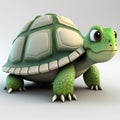 Illustration of a 3d green turtle full hd Royalty Free Stock Photo