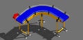 Illustration 3D Model Modular Conveyor