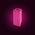 illustration of 3 d office building icon. Elements of 3d building in neon style icons. Simple icon for websites, web design, Royalty Free Stock Photo