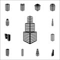 illustration of 3d skyscraper building icon. 3d building icons universal set for web and mobile Royalty Free Stock Photo