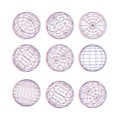 Illustration of 3D sphere vector template.