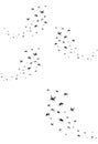 Illustration d`un groupe de moustiques volants.