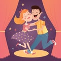 Illustration of a dancing couple