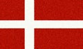 Illustration of a Danish flag with a blossom pattern Royalty Free Stock Photo