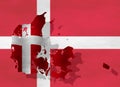 Illustration of a Danish Flag Royalty Free Stock Photo