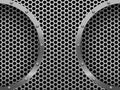Illustration of dark hexagon metal grill Royalty Free Stock Photo