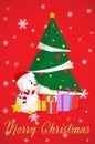 Illustration of decorated Christmas tree