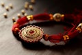 Illustration of a decorated rakhi with exquisite details, generative ai