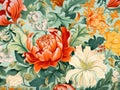 Textile Floral Seamless Illustration Flowers Background Wallpaper Nature Design Vintage Pattern