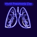 Illustration dedicated to International Pneumonia Day.