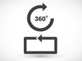 Illustration of 360 degree rotation on a device Royalty Free Stock Photo