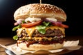 Illustration of delicious hamburger