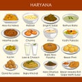 Illustration of delicious traditional food of Haryana India